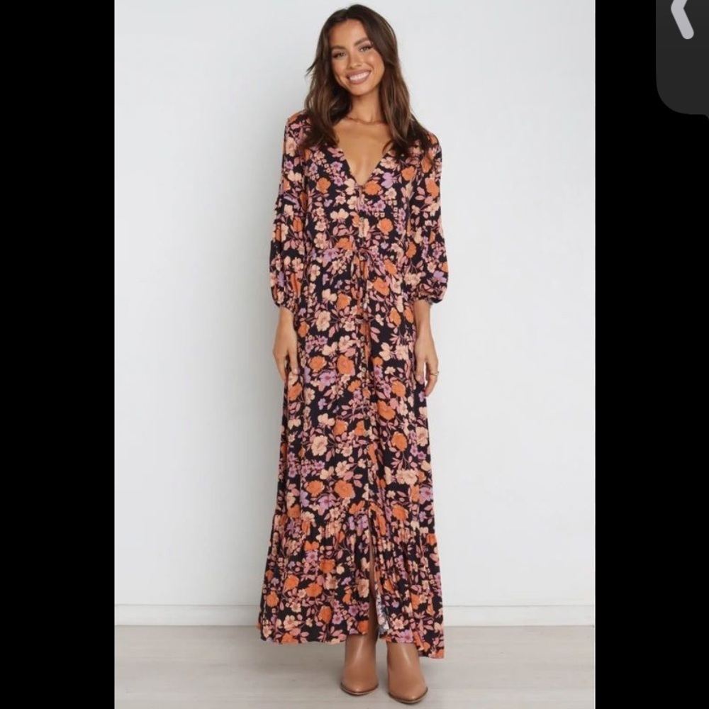 Nwot petal & pup Katrina boho maxi dress floral party western classic $98 casual